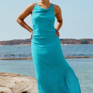 Faithful The Brand XS Turquoise Maxi Dress